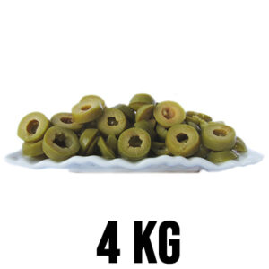 Aceitunas verdes en rodajas por 4 Kg