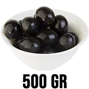 Aceitunas negras con carozo en aceite por 500 Gr
