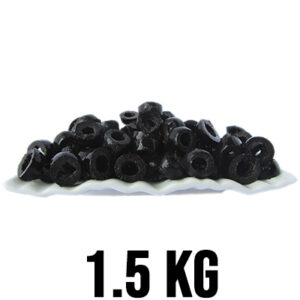 Aceitunas negras en rodajas por por 1.5 Kg