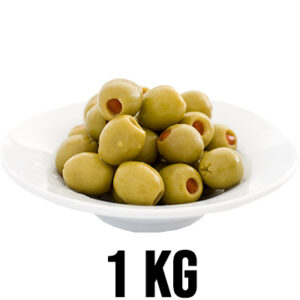 Aceitunas verdes rellenas con Morron en aceite por 1 Kg