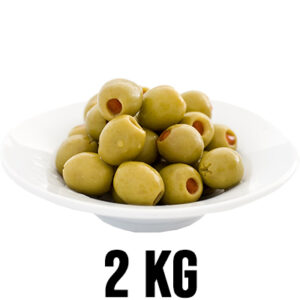 Aceitunas verdes rellenas con Morron en aceite por 2 Kg